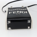 FENDI Sunshine Small Shopper Mini Bag Canvas Patent 2way Black Auth 149922SAM-5