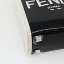 FENDI Sunshine Small Shopper Mini Bag Canvas Patent 2way Black Auth 149922SAM-16