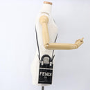 FENDI Sunshine Small Shopper Mini Bag Canvas Patent 2way Black Auth 149922SAM-22