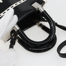 FENDI Sunshine Small Shopper Mini Bag Canvas Patent 2way Black Auth 149922SAM-7