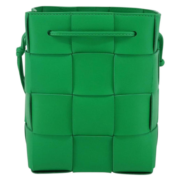 BOTTEGA VENETA MAXI INTRECCIATO Small Cassette Bucket Leather Auth 149923SM