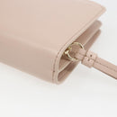 Chloe Sense Compact Wallet Leather Pink Gold Auth 149925V-15