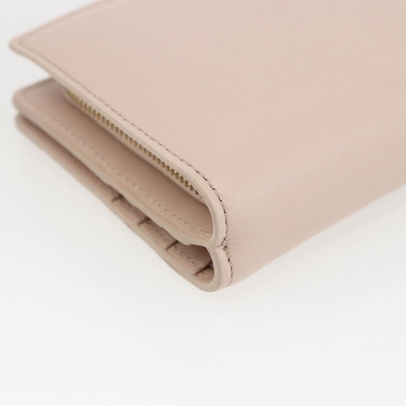 Chloe Sense Compact Wallet Leather Pink Gold Auth 149925V