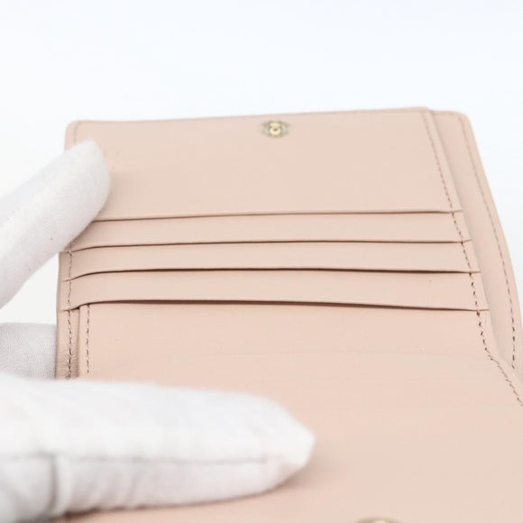 Chloe Sense Compact Wallet Leather Pink Gold Auth 149925V