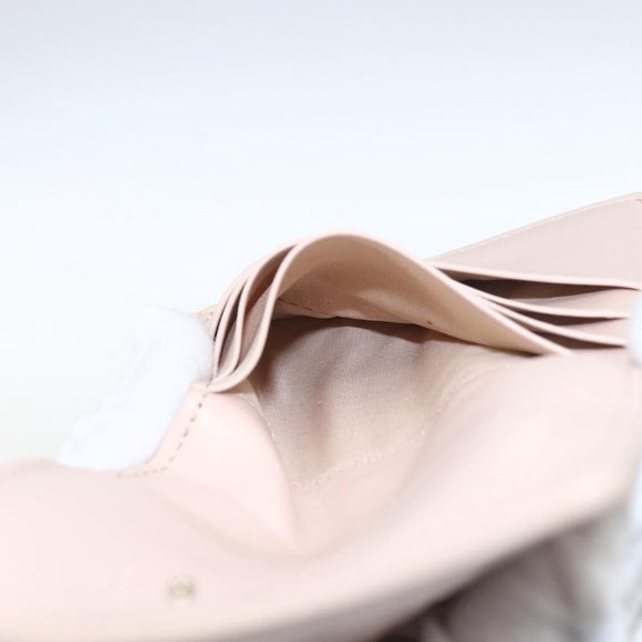 Chloe Sense Compact Wallet Leather Pink Gold Auth 149925V