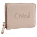 Chloe Sense Compact Wallet Leather Pink Gold Auth 149925V-1