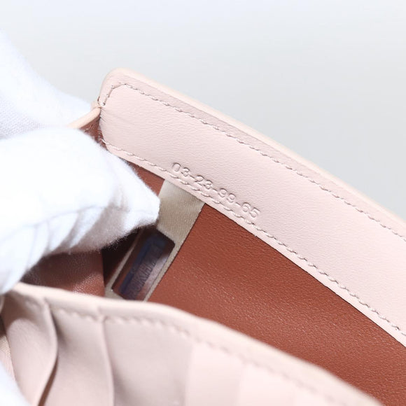 Chloe Sense Compact Wallet Leather Pink Gold Auth 149925V