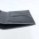 GIVENCHY G Cut Compact Wallet 4G Leather Black Silver Auth 149926V-15
