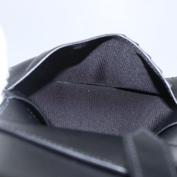 GIVENCHY G Cut Compact Wallet 4G Leather Black Silver Auth 149926V