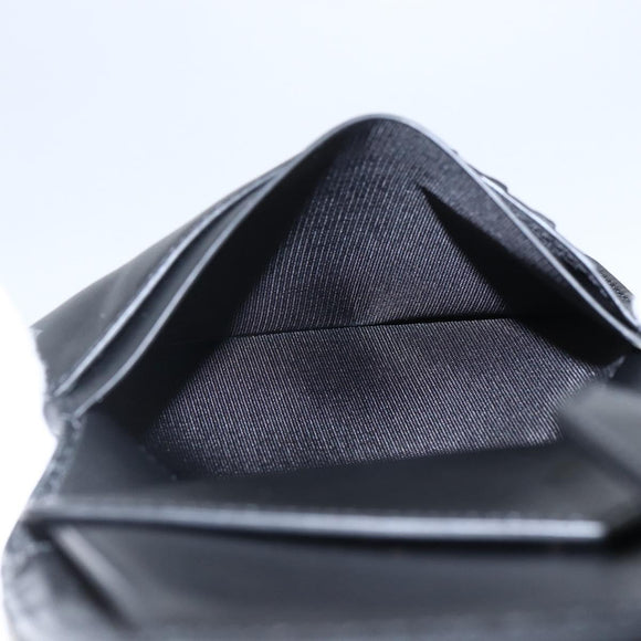 GIVENCHY G Cut Compact Wallet 4G Leather Black Silver Auth 149926V