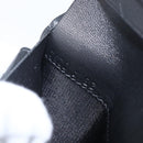 GIVENCHY G Cut Compact Wallet 4G Leather Black Silver Auth 149926V-21