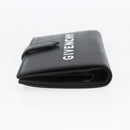 GIVENCHY G Cut Compact Wallet 4G Leather Black Silver Auth 149926V-4