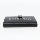 GIVENCHY G Cut Compact Wallet 4G Leather Black Silver Auth 149926V-7