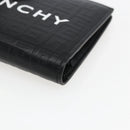 GIVENCHY G Cut Compact Wallet 4G Leather Black Silver Auth 149926V-8