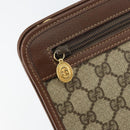 GUCCI GG Supreme Clutch Bag PVC Beige Gold 014 115 6063 Auth 149954-18