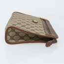 GUCCI GG Supreme Clutch Bag PVC Beige Gold 014 115 6063 Auth 149954-3