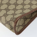 GUCCI GG Supreme Clutch Bag PVC Beige Gold 014 115 6063 Auth 149954-7
