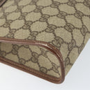 GUCCI GG Supreme Clutch Bag PVC Beige Gold 014 115 6063 Auth 149954-14