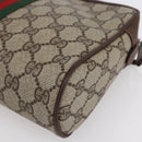 GUCCI GG Supreme Web Sherry Line Clutch Bag PVC Beige 156 01 012 Auth 149955-15