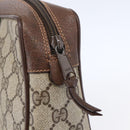 GUCCI GG Supreme Web Sherry Line Clutch Bag PVC Beige 156 01 012 Auth 149955-8