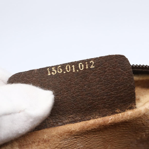 GUCCI GG Supreme Web Sherry Line Clutch Bag PVC Beige 156 01 012 Auth 149955