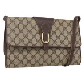 GUCCI GG Supreme Shoulder Bag PVC Beige Gold 904 02 050 Auth 149956