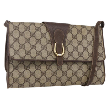 GUCCI GG Supreme Shoulder Bag PVC Beige Gold 904 02 050 Auth 149956