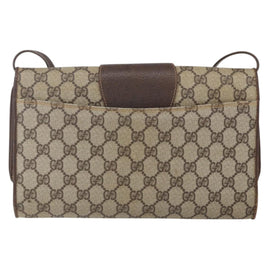 GUCCI GG Supreme Shoulder Bag PVC Beige Gold 904 02 050 Auth 149956 - 0