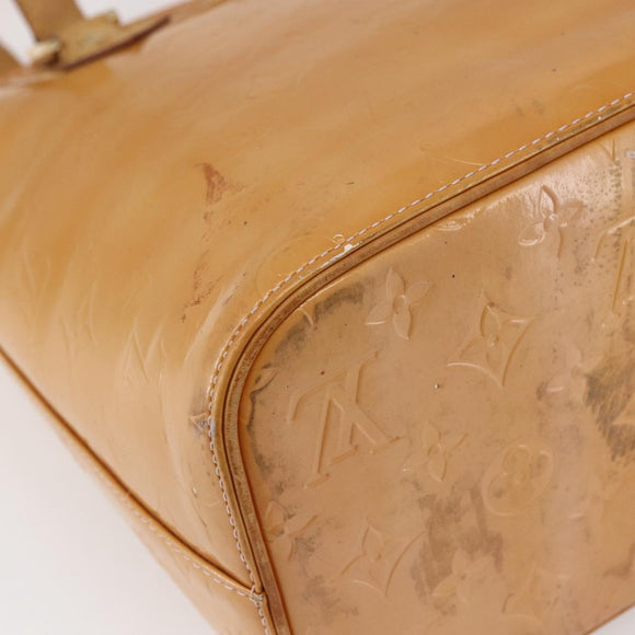 LOUIS VUITTON Monogram Vernis Houston Hand Bag Rose M91054 LV Auth 149967