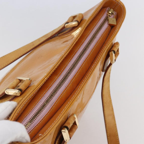 LOUIS VUITTON Monogram Vernis Houston Hand Bag Rose M91054 LV Auth 149967