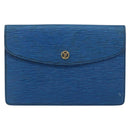 LOUIS VUITTON Epi Montaigne 23 Clutch Bag Blue M52665 LV Auth 149969-13