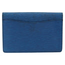 LOUIS VUITTON Epi Montaigne 23 Clutch Bag Blue M52665 LV Auth 149969-2
