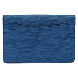 LOUIS VUITTON Epi Montaigne 23 Clutch Bag Blue M52665 LV Auth 149969 - 0