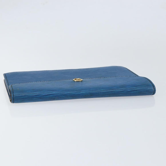 LOUIS VUITTON Epi Montaigne 23 Clutch Bag Blue M52665 LV Auth 149969