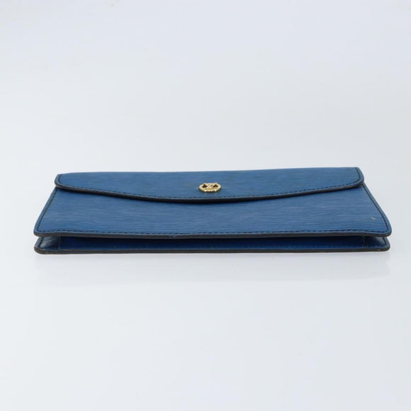 LOUIS VUITTON Epi Montaigne 23 Clutch Bag Blue M52665 LV Auth 149969