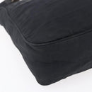 FENDI Zucca Canvas Shoulder Bag Black Silver Auth 149971-15