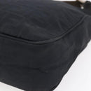 FENDI Zucca Canvas Shoulder Bag Black Silver Auth 149971-16