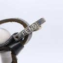 FENDI Zucca Canvas Shoulder Bag Black Silver Auth 149971-17