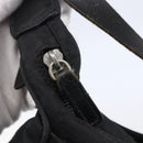 FENDI Zucca Canvas Shoulder Bag Black Silver Auth 149971-10