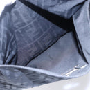 FENDI Zucca Canvas Shoulder Bag Black Silver Auth 149971-22