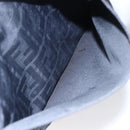 FENDI Zucca Canvas Shoulder Bag Black Silver Auth 149971-23