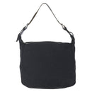 FENDI Zucca Canvas Shoulder Bag Black Silver Auth 149971-2