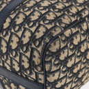 Christian Dior Trotter Canvas Boston Bag Navy Silver Auth 149972-9