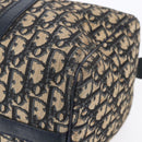 Christian Dior Trotter Canvas Boston Bag Navy Silver Auth 149972-15
