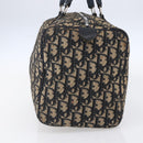 Christian Dior Trotter Canvas Boston Bag Navy Silver Auth 149972-4
