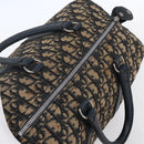 Christian Dior Trotter Canvas Boston Bag Navy Silver Auth 149972-6