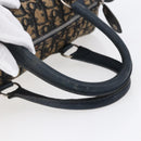 Christian Dior Trotter Canvas Boston Bag Navy Silver Auth 149972-7