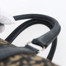 Christian Dior Trotter Canvas Boston Bag Navy Silver Auth 149972-8