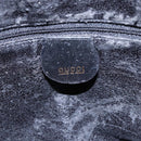 GUCCI Bamboo Shoulder Bag Leather 2way Black Gold 001 3754 1639 Auth 149973-19