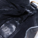 GUCCI Bamboo Shoulder Bag Leather 2way Black Gold 001 3754 1639 Auth 149973-21